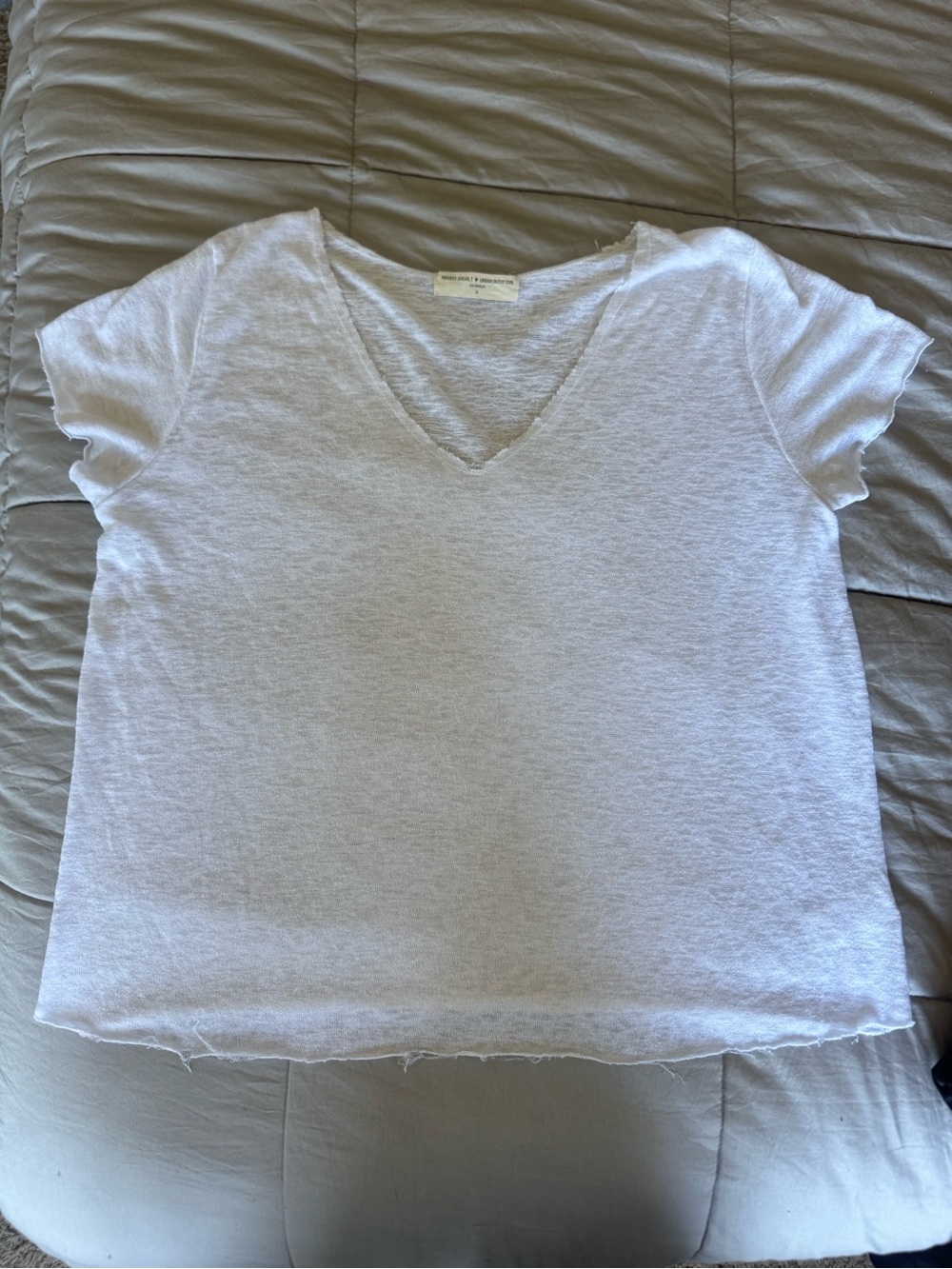 Urban Outfitters Light Heather Heather White / Grey Tee